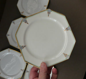 Early PARAGON Bone China ART NOUVEAU Set of Six Side Plates