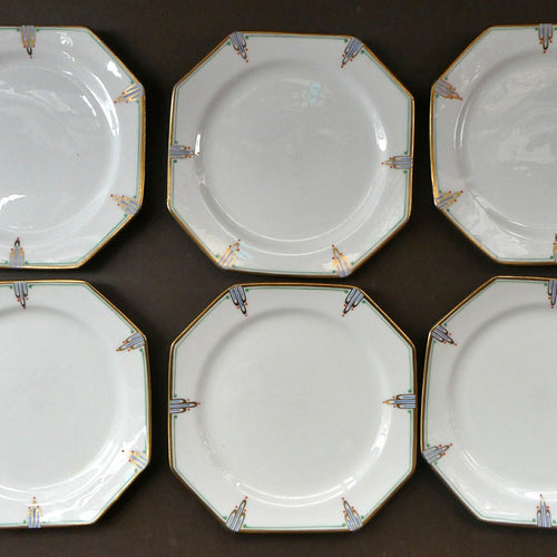 Early PARAGON Bone China ART NOUVEAU Set of Six Side Plates