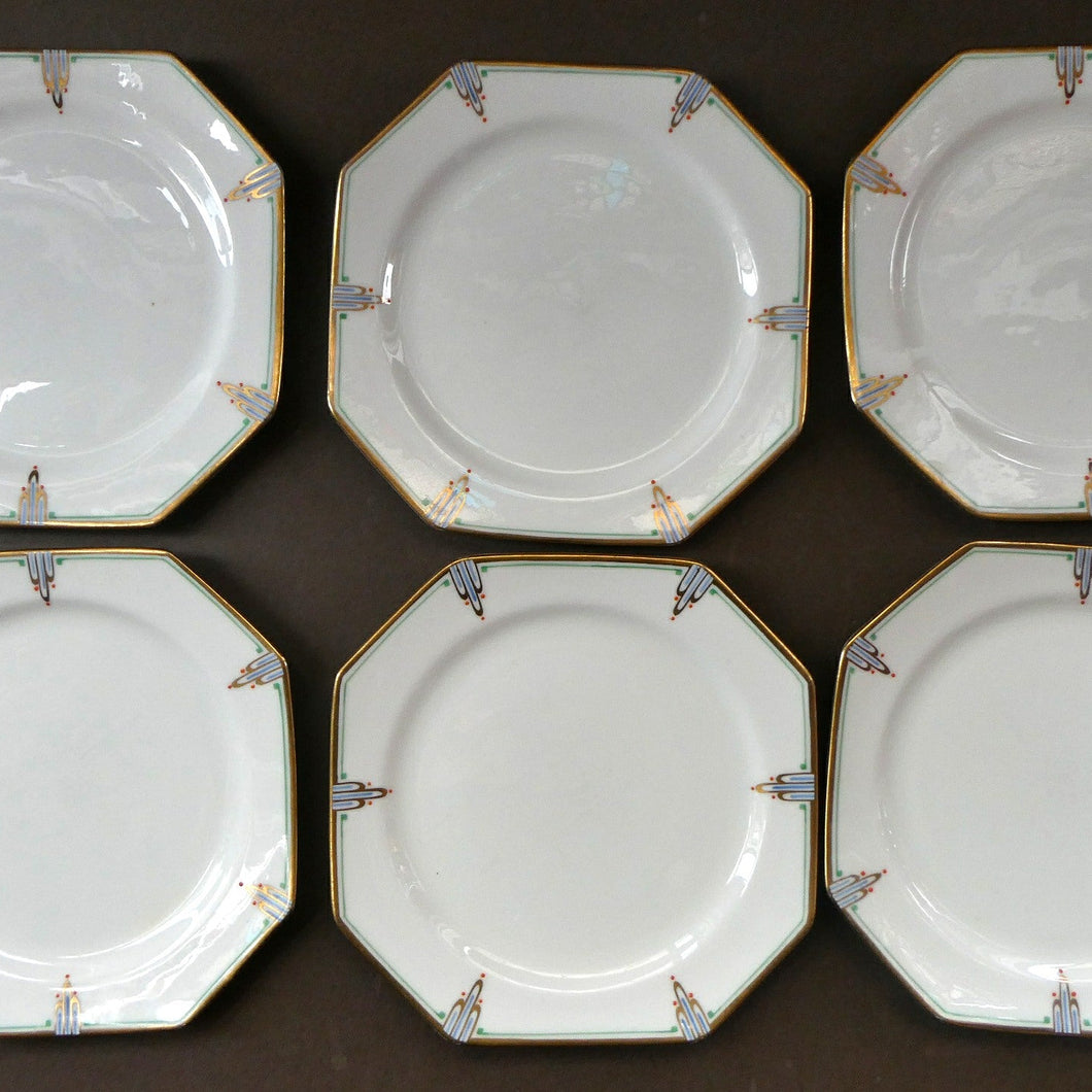 Early PARAGON Bone China ART NOUVEAU Set of Six Side Plates