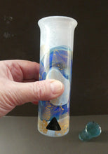 Load image into Gallery viewer, PAIR of Vintage ISLE OF WIGHT Slender Cylinder Vases. 5 1/4 inches in height
