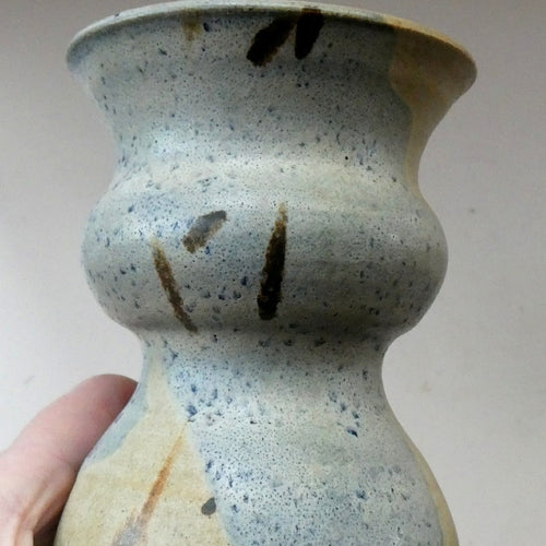 1990s Studio Pottery Sculptural Vase. Incised PT Mark for Patrick Taylor, Cornwall
