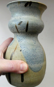 1990s Studio Pottery Sculptural Vase. Incised PT Mark for Patrick Taylor, Cornwall