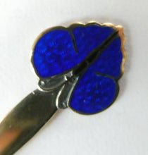 Load image into Gallery viewer, Set of Six NORWEGIAN Silver Gilt &amp; Enamel BUTTERFLY Demitasse Spoons. Designed by Nils Hansen
