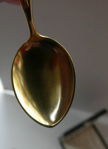 1920s. Set of Six NORWEGIAN Silver Gilt & Enamel BUTTERFLY Demitasse Spoons. Designed by Nils Hansen