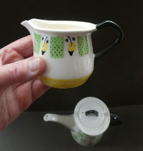 Load image into Gallery viewer, 1960s FIGGJO FLINT Coffee Set by Ragnar Grimsrud. Valencia Green and Yellow Pattern
