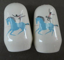 Load image into Gallery viewer, Fabulous 1950s Beswick CIRCUS PATTERN Ceramic Cruet Set and Stand
