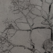 Load image into Gallery viewer, Strange 1930s Etching Featuring Winged Imps by Doris Boulton-Maude. Entitled "The Dead Tree.
