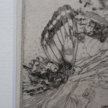 Load image into Gallery viewer, Strange 1930s Etching Featuring Winged Imps by Doris Boulton-Maude. Entitled "The Dead Tree.
