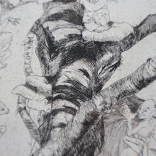 Load image into Gallery viewer, Strange 1930s Etching Featuring Winged Imps by Doris Boulton-Maude. Entitled "The Dead Tree.
