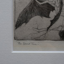 Load image into Gallery viewer, Strange 1930s Etching Featuring Winged Imps by Doris Boulton-Maude. Entitled "The Dead Tree.
