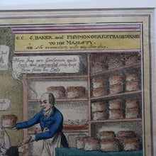 Load image into Gallery viewer, GEORGIAN PRINT. Satirical Print. Loaves and Fishes. Published 1827. Hand Coloured Etching. FRAMED
