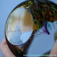 Load image into Gallery viewer, Scottish CAITHNESS GLASS Paperweight (2003) Entitled GLOBAL BEAUTY. Limited Edition of 500
