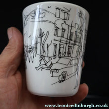 Load image into Gallery viewer, 2003 Marimekko Ceramic Beakers and Matching Tray. Hetkia (Moments) Design by Maija Louekari - European Ceramics
