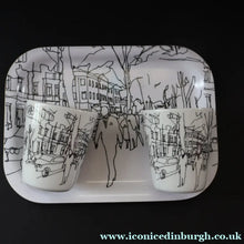 Load image into Gallery viewer, 2003 Marimekko Ceramic Beakers and Matching Tray. Hetkia (Moments) Design by Maija Louekari - European Ceramics
