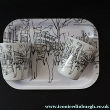 Load image into Gallery viewer, 2003 Marimekko Ceramic Beakers and Matching Tray. Hetkia (Moments) Design by Maija Louekari - European Ceramics

