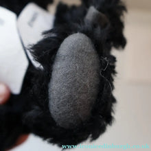 Load image into Gallery viewer, SCOTTISH BEAR. Delightful 2003 Vintage STEIFF BEAR. Limited Edition Small Black Bear Wearing White Felt JENNERS Waistcoat
