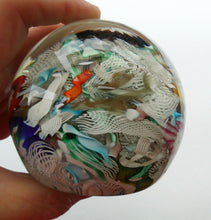 Load image into Gallery viewer, Vintage 1960s FRATELLO TOSO Paperweight; Large Millefiori Canes and Scambled Latticino Canes
