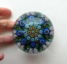 Load image into Gallery viewer, 1950s Scottish VASART Glass Paperweight with Millefiori Rosette
