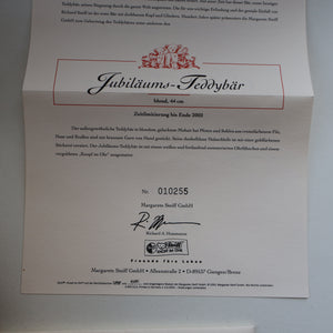 BOXED: Vintage 2002 STEIFF BEAR.  Very Large Classic LIMITED EDITION "Centenary Bear" EAN (670985)