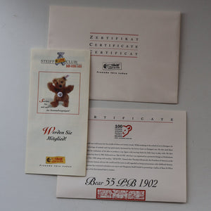 BOXED: Vintage 2002 STEIFF BEAR. Very Large Classic LIMITED EDITION "Bear 55 PB 1902" Bear EAN (663123)