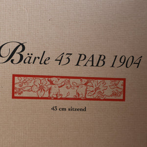 BOXED: Vintage 2004 STEIFF BEAR. Very Large Classic LIMITED EDITION Baerle 43 PAB 1904 Bear (404153)