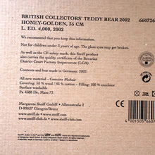 Load image into Gallery viewer, BOXED: Vintage 2002 STEIFF BEAR. Large Classic LIMITED EDITION British Collector&#39;s Bear (660726)
