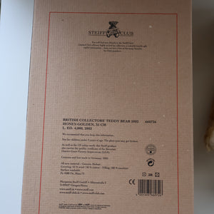 BOXED: Vintage 2002 STEIFF BEAR. Large Classic LIMITED EDITION British Collector's Bear (660726)