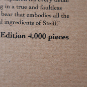 BOXED: Vintage 2002 STEIFF BEAR. Large Classic LIMITED EDITION British Collector's Bear (660726)
