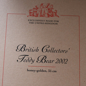 BOXED: Vintage 2002 STEIFF BEAR. Large Classic LIMITED EDITION British Collector's Bear (660726)