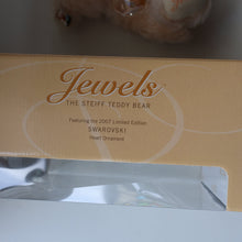 Load image into Gallery viewer, BOXED: Highly Collectable &quot;Jewels&quot; Vintage 2007 SWAROVSKI STEIFF BEAR with Christmas Crystal Heart Pendant (669873)
