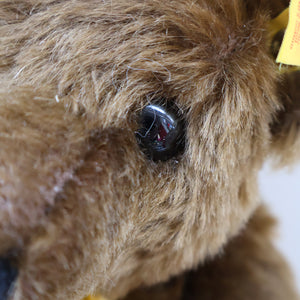 Vintage STEIFF BEAR. Classic 1909 Brown Bear with Large Yellow Satin Ribbon