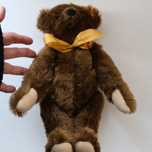 Load image into Gallery viewer, Vintage STEIFF BEAR. Classic 1909 Brown Bear with Large Yellow Satin Ribbon
