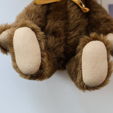 Load image into Gallery viewer, Vintage STEIFF BEAR. Classic 1909 Brown Bear with Large Yellow Satin Ribbon
