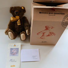 Load image into Gallery viewer, Vintage STEIFF BEAR. Classic 1909 Brown Bear with Large Yellow Satin Ribbon

