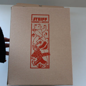 Vintage STEIFF BEAR. Classic 1909 Brown Bear with Large Yellow Satin Ribbon