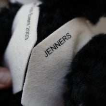 Load image into Gallery viewer, SCOTTISH BEAR. Delightful 2003 Vintage STEIFF BEAR. Limited Edition Small Black Bear Wearing White Felt JENNERS Waistcoat

