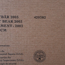 Load image into Gallery viewer, SCOTTISH BEAR. Delightful 2003 Vintage STEIFF BEAR. Limited Edition Small Black Bear Wearing White Felt JENNERS Waistcoat
