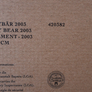 SCOTTISH BEAR. Delightful 2003 Vintage STEIFF BEAR. Limited Edition Small Black Bear Wearing White Felt JENNERS Waistcoat