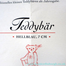 Load image into Gallery viewer, BOXED Collectable Miniature Steiff Club Membership Gift 2004. Pale Blue Bear with Certifcate
