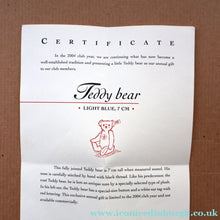 Load image into Gallery viewer, BOXED Collectable Miniature Steiff Club Membership Gift 2004. Pale Blue Bear with Certifcate
