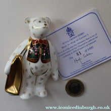 Load image into Gallery viewer, 2004 Royal Crown Derby Special Edition. Goviers Shopper Bear Figurine - Royal Crown Derby Paperweight
