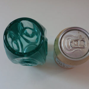 Vintage LENS or BULLET Vase (No. 914). Geometric Czech Art Glass by Rosice Glassworks, Sklo