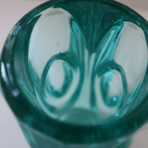 Vintage LENS or BULLET Vase (No. 914). Geometric Czech Art Glass by Rosice Glassworks, Sklo