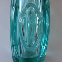 Load image into Gallery viewer, Vintage LENS or BULLET Vase (No. 914). Geometric Czech Art Glass by Rosice Glassworks, Sklo
