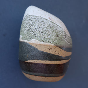 STUDIO POTTERY. SMALL 1960s TREMAEN Pottery Pebble Vase by Peter Ellery, Cornwall