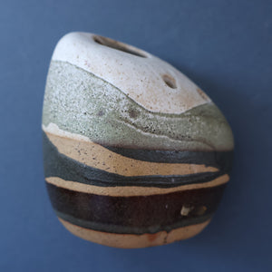 STUDIO POTTERY. SMALL 1960s TREMAEN Pottery Pebble Vase by Peter Ellery, Cornwall
