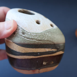 STUDIO POTTERY. SMALL 1960s TREMAEN Pottery Pebble Vase by Peter Ellery, Cornwall