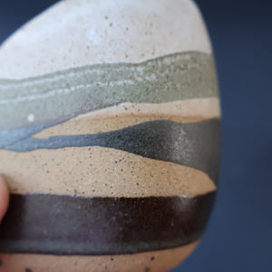STUDIO POTTERY. SMALL 1960s TREMAEN Pottery Pebble Vase by Peter Ellery, Cornwall