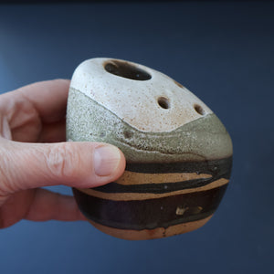 STUDIO POTTERY. SMALL 1960s TREMAEN Pottery Pebble Vase by Peter Ellery, Cornwall