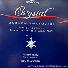 Load image into Gallery viewer, BOXED: Highly Collectable Vintage 2005 SWAROVSKI STEIFF BEAR with Christmas Crysal Star Pendant (668401)
